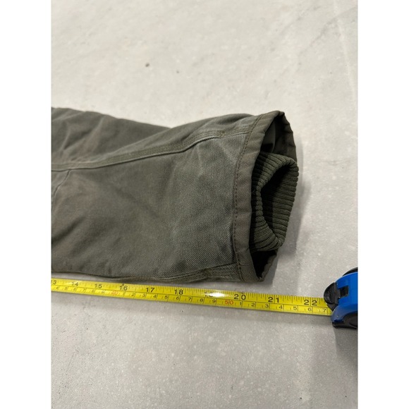 Carhartt J001 Detroit‎ Jacket Moss Green Hooded Workwear Mens XL Loose Fit - Picture 8 of 8